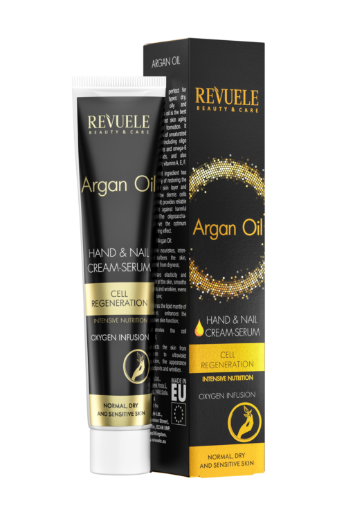 REVUELE ARGAN OIL Hand & Nail Cream-Serum Cell Regeneration Oxygen Infusion