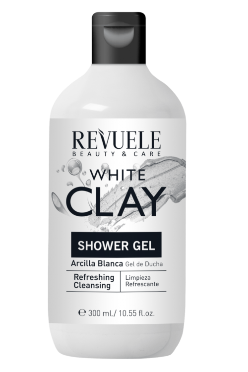 REVUELE CLAY SHOWER GEL – White